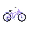 Bike kids icon. Bicycle violet symbol. Purple child bike sign.